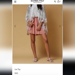 Scandal Italy Lav Top Tie Dyed Silk Blend One Size